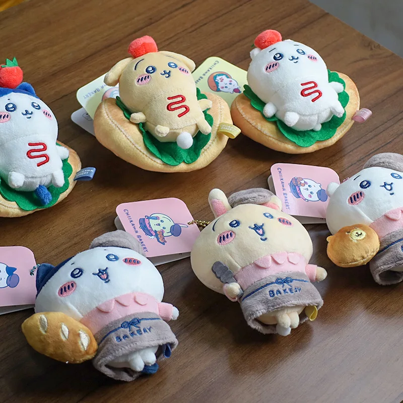 12 سنتيمتر Kawaii اليابانية Chiikawa مخبز الموظفين طبعة محدودة ساندويتش هوت دوج الكرتون ليتل ثمانية الولايات المتحدة الأمريكية Chijii أفخم قلادة