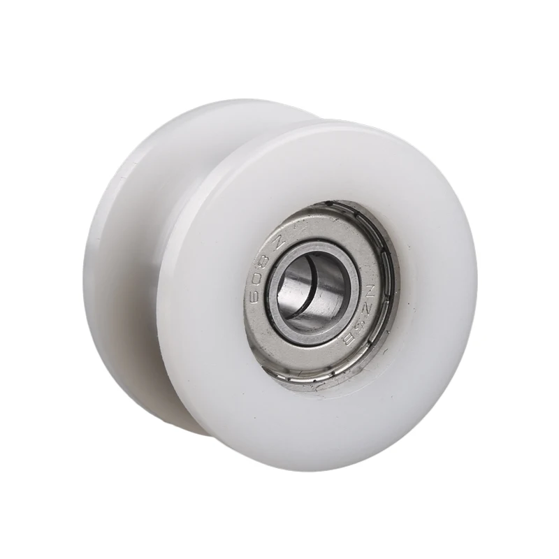Automatic Glass Door Muted Wheel Sliding Polyurethane Nylon Pulley Spreader Sensors Hanging Fitting Roller Track Hardware Part