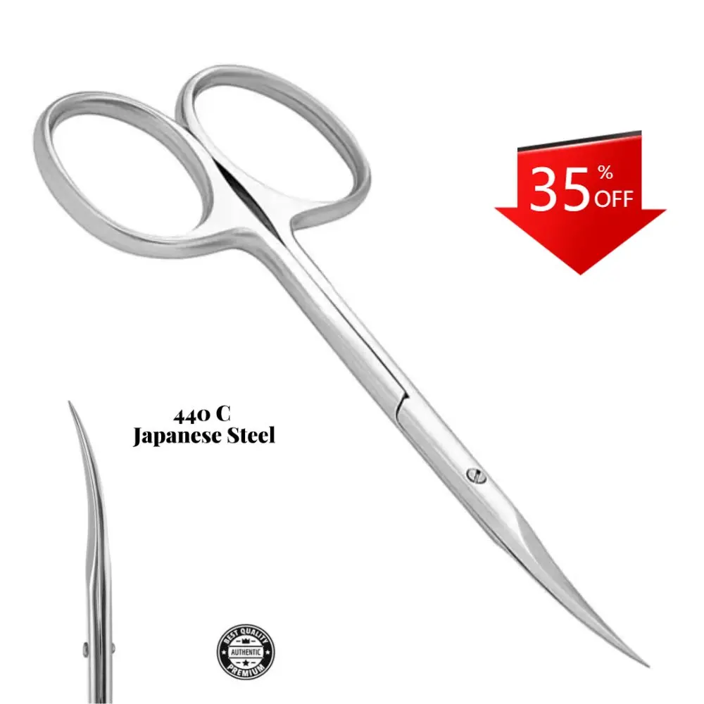 

High Grade 440C Stainless Steel Cuticle Scissors With Sharper Edge Grooming with Precise Pointed Tip For Women and Men