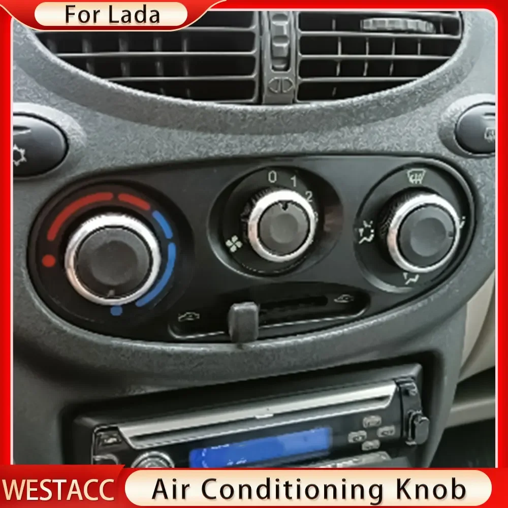 3 Stück Auto AC Knopf für Lada Granta Wärme steuerungs schalter Knopf Knopf Knopf Aluminium legierung Klimaanlage Knopf Zubehör