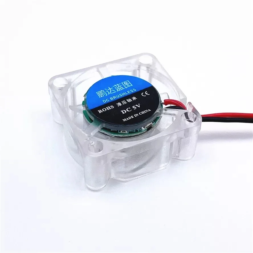 Pa 5 Buah Bantalan Hidraulik 2510 25MM 25X25X10MM Kipas Pendingin Kartu Grafis 5V 12V 24V M.2 Kipas SSD dengan LED 2PIN