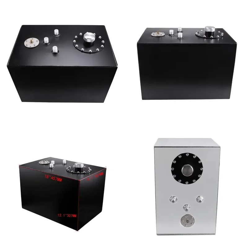 12 Gallon 48L Aluminum Race Drift Fuel Cell Tank Fuel Surge Tank