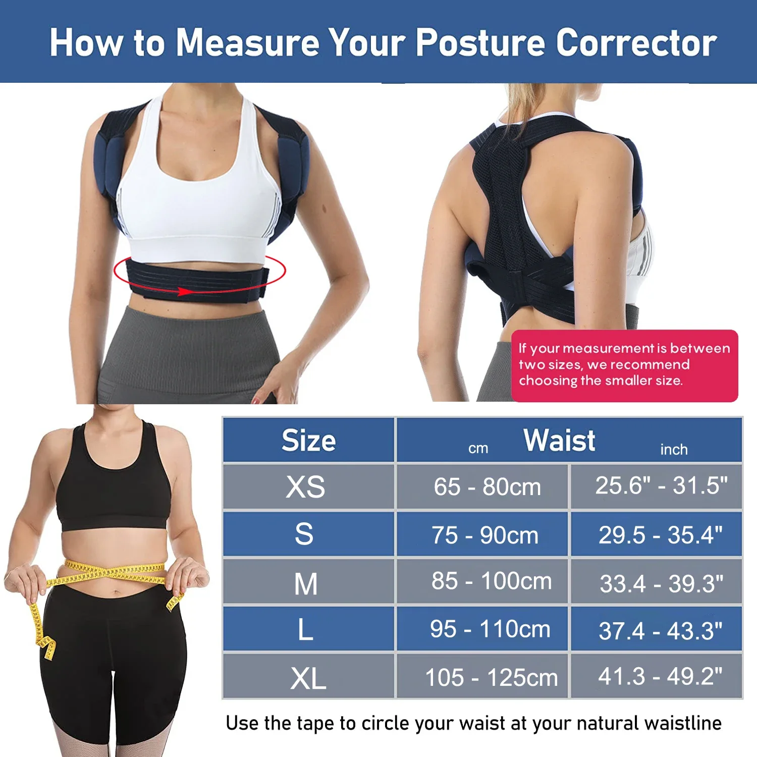Adjustable Back Posture Corrector for Women&Men,Posture Brace with Supportive Bars and Comfy Underarm Pads for Posture Improve