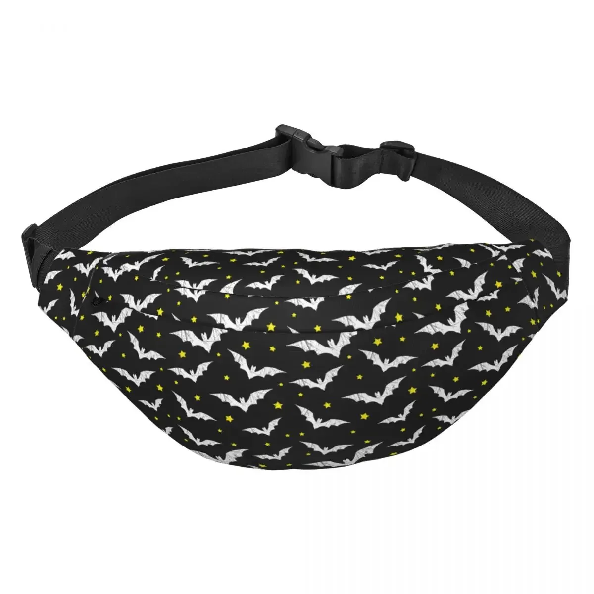 Casual ลายและค้างคาว Fanny Pack สําหรับวิ่งผู้หญิงผู้ชาย Goth แม่มดลึกลับฮาโลวีนสลิง Crossbody เอวกระเป๋าโทรศัพท์เงินกระเป๋า