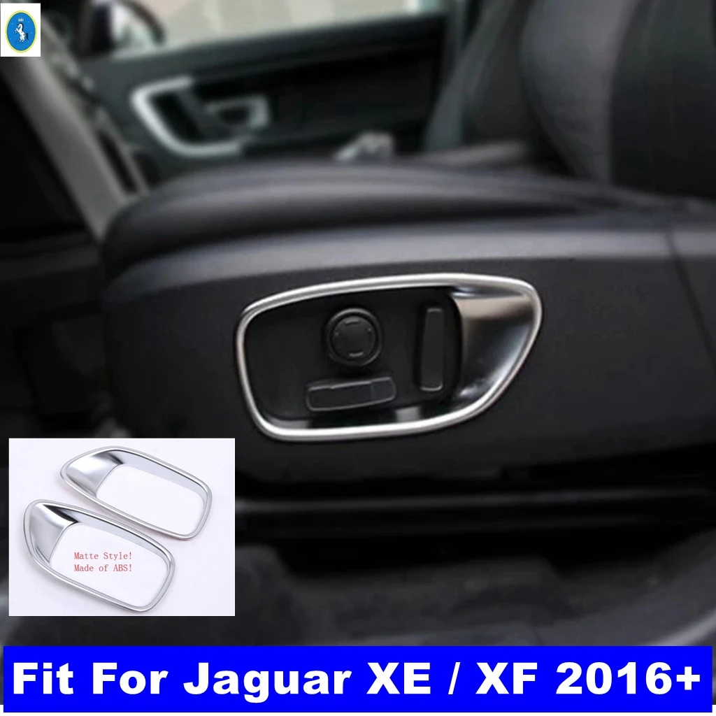 

ABS Side Seat Adjustment Memory Button Switch Decor Frame Cover Trim Fit For Jaguar XE / XF 2016 - 2019 Matte Auto Accessories