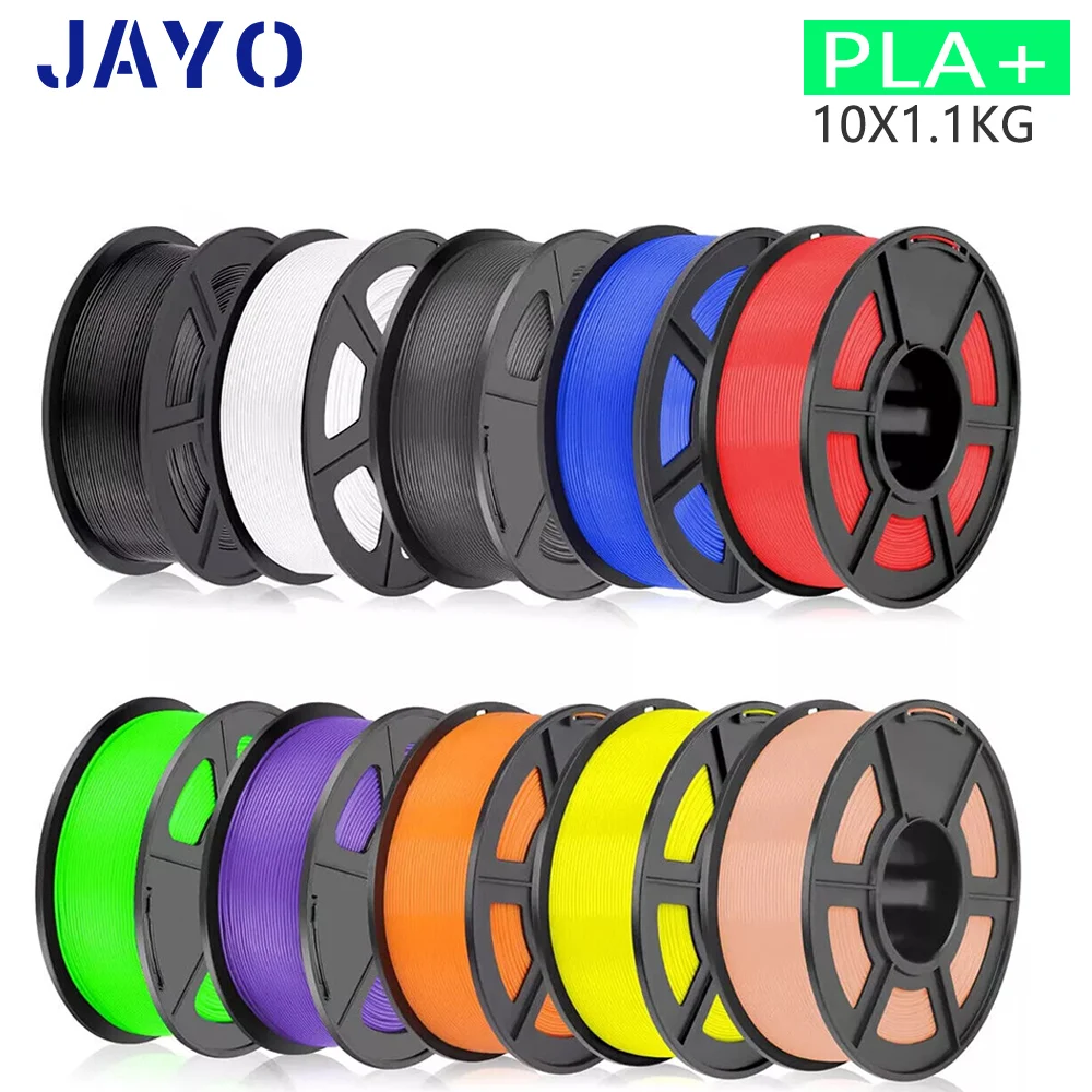 

JAYO Mix-color PLA/PLA Meta/PETG/PLA PLUS/PLA Matte 3D Filament 1.75mm 10 Rolls 3D Printing Materials for 3D Printer&3D Pen