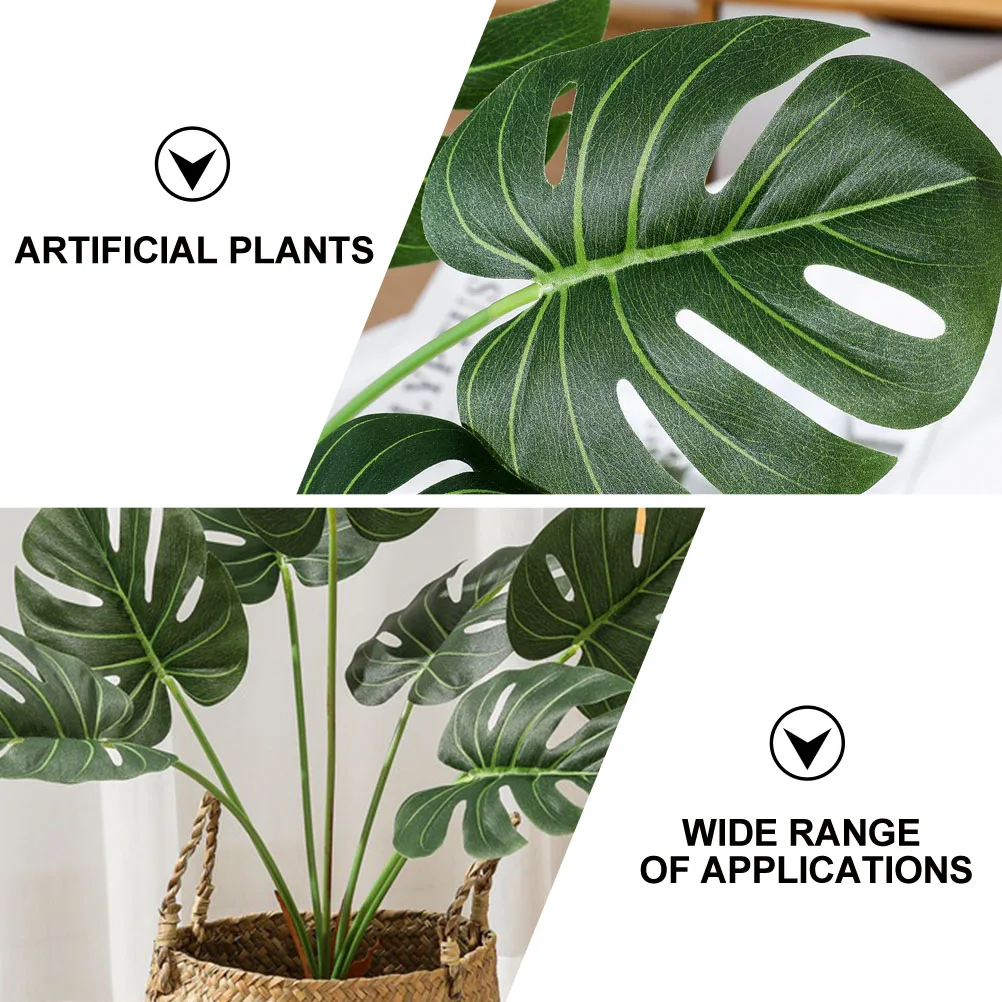 

Nordic Turtle Back Leaf Simulated Flower Wedding Party Decoration Plant Realistic Leaves Table Picks Plastic