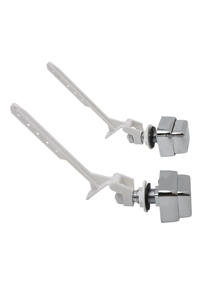 2pcs Push Button Toilet Flush Kit Side Mount Water Tank Trip Lever Handle Toilet Tank Flush Lever Replacement