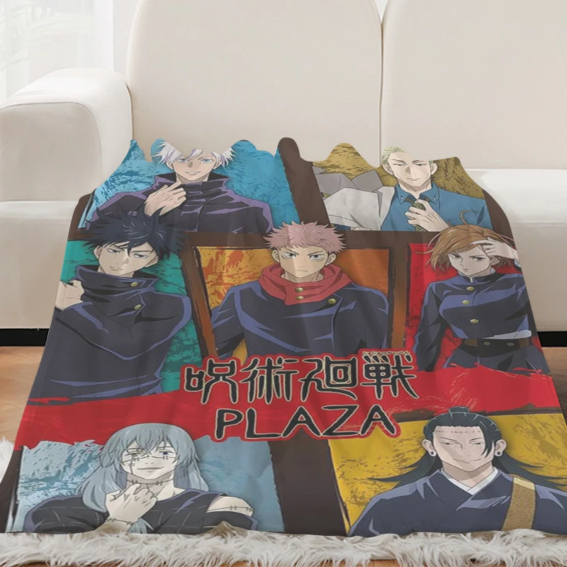 Sofa Blankets H-Jujutsu Kaisens Bed Blanket Microfiber Bedding Fluffy Soft Blankets King Size Blanket Warm Fleece Camping Custom