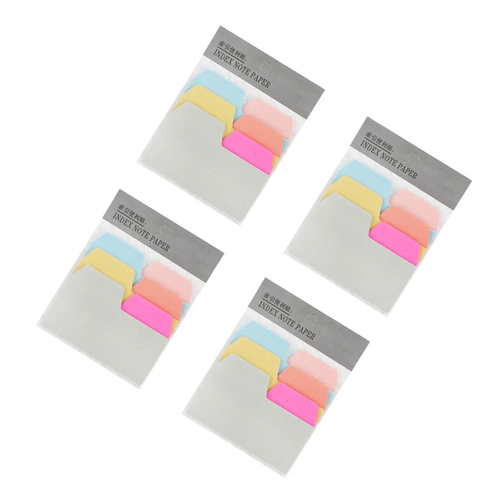 

4Pcs Memo Tabs Sticky Paper Pad Writable Material Ideal for Marking Pages Books Documents Color Coding Projects