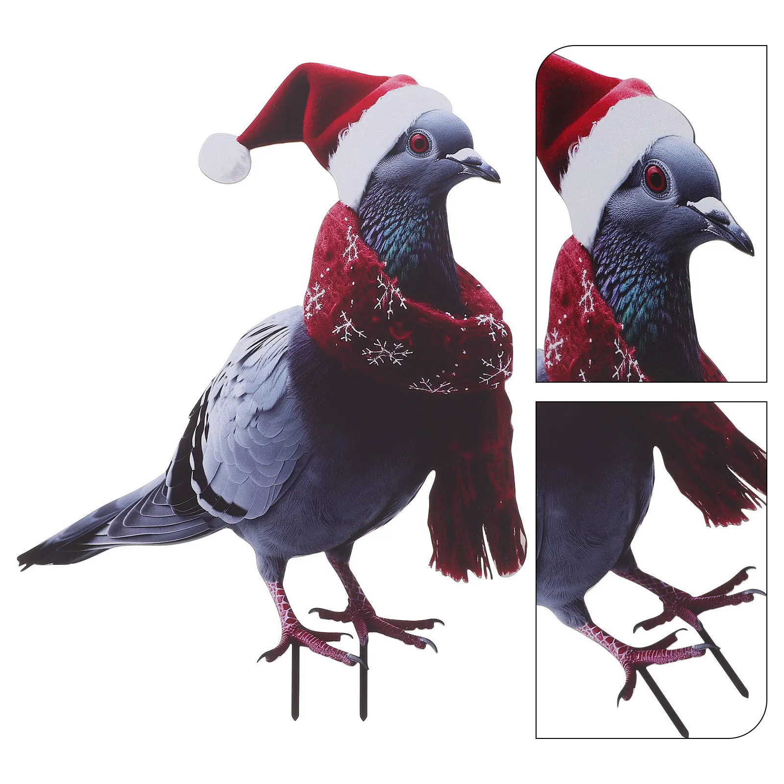 

Garden Dove Insert Realistic Pigeon Stake Iron Material Easy to Use for Garden Yard Pigeon Yards Art Stake Yard Sign