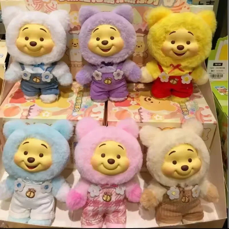 

Disney Winnie the Pooh Candy Bear Series Blind Box Vinly Plush Mystery Box Surprise Bag Pendant Doll Action Figure Girl Gift！！
