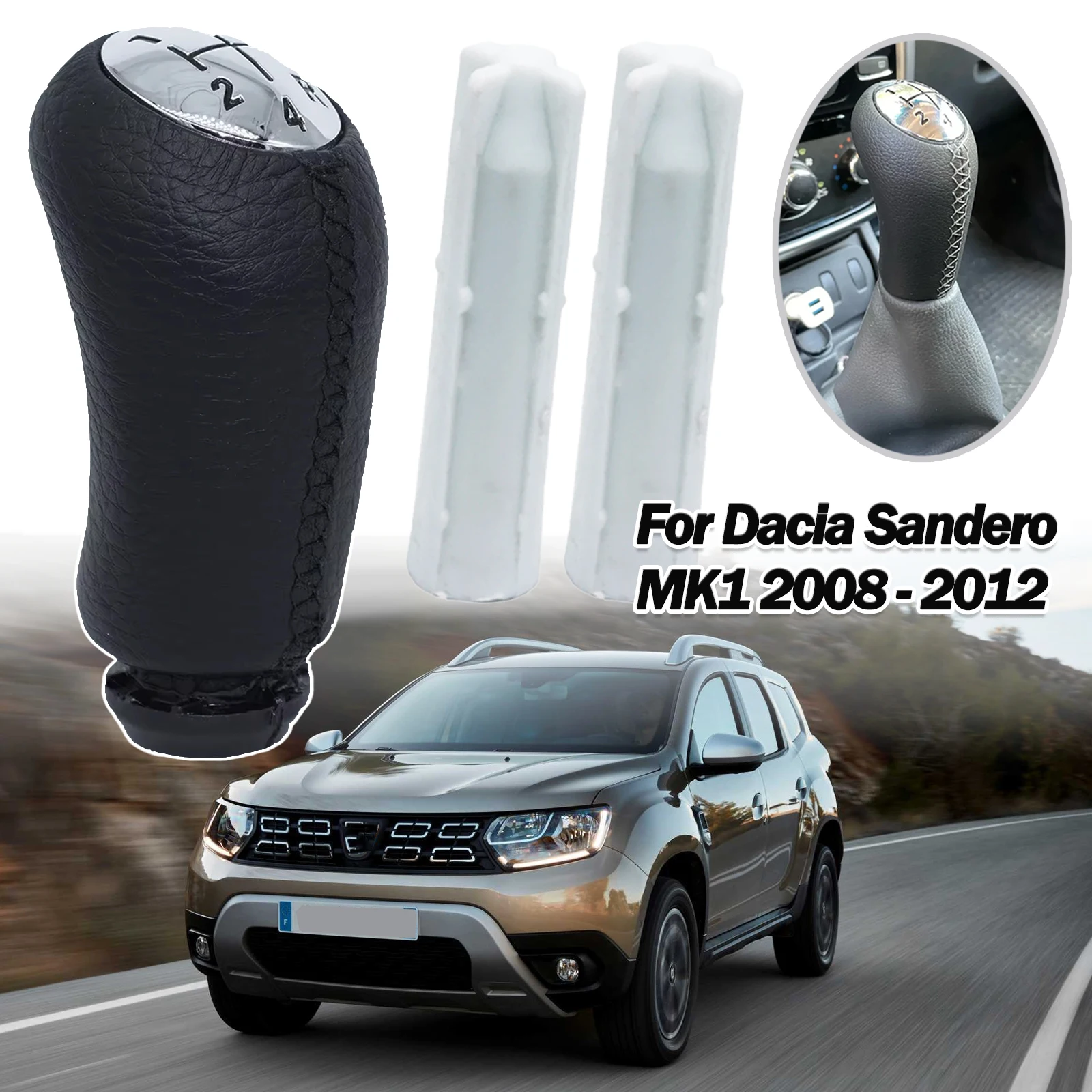 

Matte MT Gear Shift Knob For Dacia Sandero MK1 Megane 2 MK2 Clio III MK3 Sandero Shifter Stick Headball Pen Ball Arm Black Gray