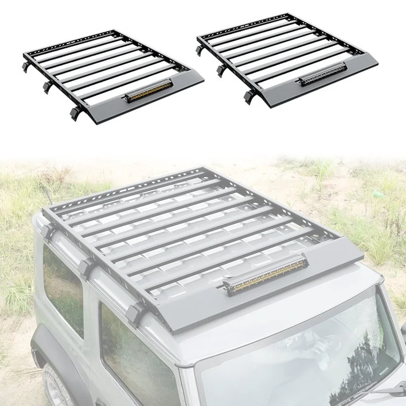 

LUMA 2-Door 19-24 Aluminum Car Roof Rack Brackets with Steel Light Accessories Compatible 4th Gen Jimny Sierra JB64 JB74