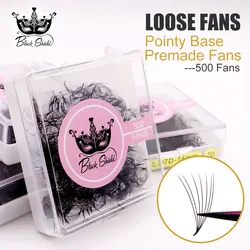 2D-20D 0.05 0.07 500 Fans Synthetic Material Soft Natural Pointy Base Loose Lashes Professional Premade Volume Fan Eyelashes