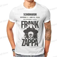 Camisetas 100% de algodón para hombre y mujer, camisa de manga corta con estampado de Frank Zappa