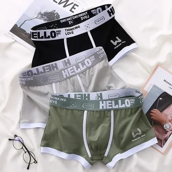 1Pcs Men Cotton Boxer Shorts Panties Underwear3 Colors L XL 2XL 3XL Soft Letter Belt Breathable Soft Fashion Sports 2 1Pcs Men Cotton Boxer Shorts Panties Underwear3 Colors L XL 2XL 3XL Soft Letter Belt Breathable Soft Fashion Sports 2