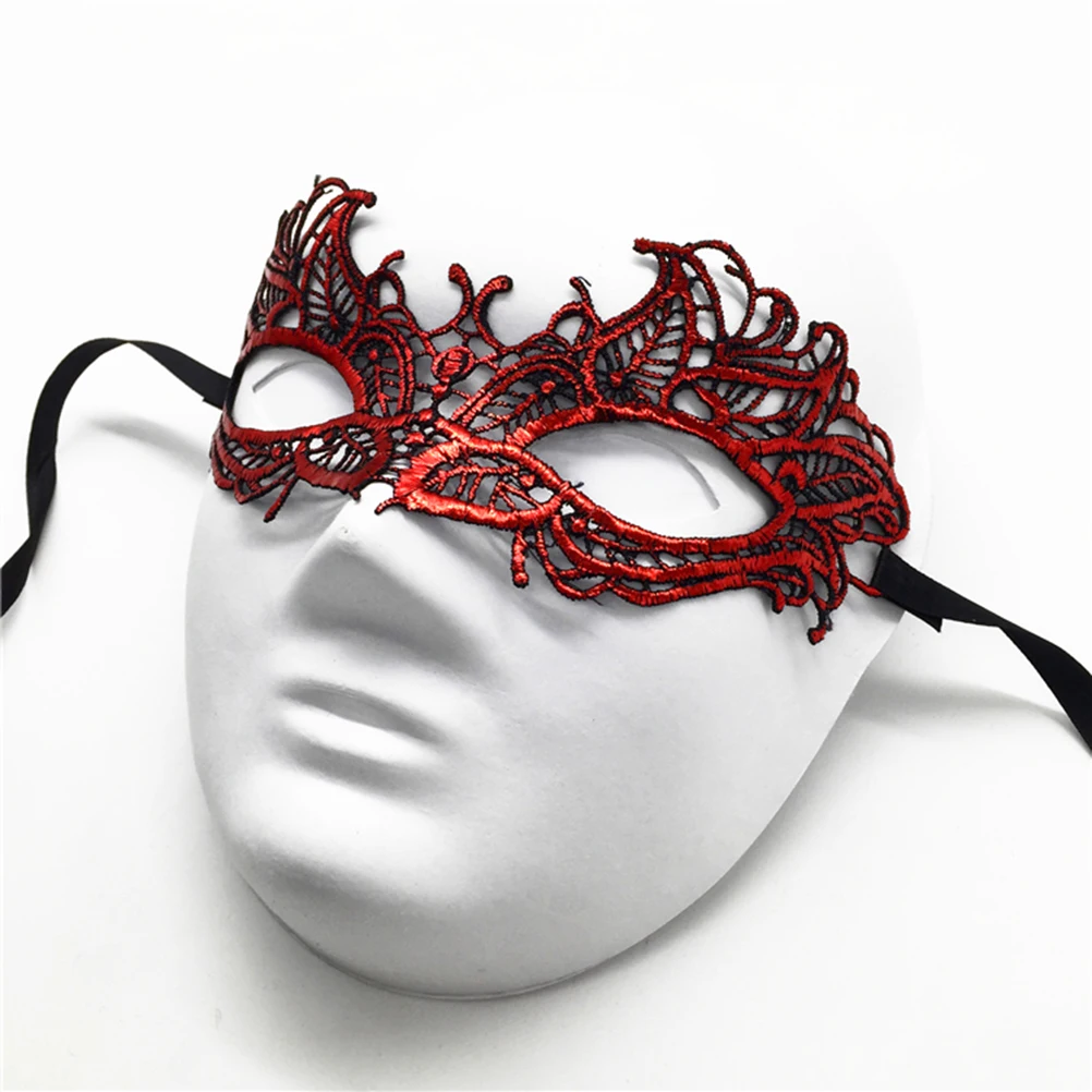 

Red Lace Eye Mask Women Black Peacock Masquerade Masks Elegant Halloween Costumes One Size Fits Most