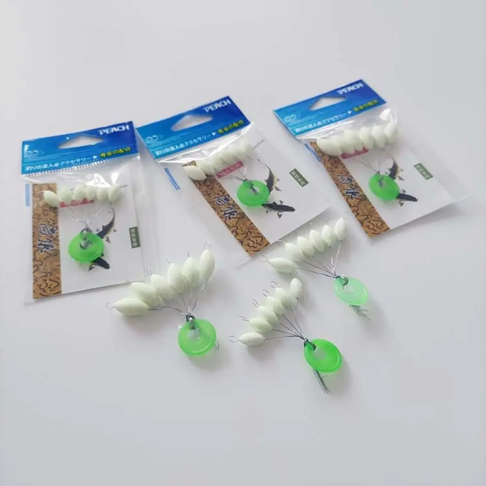 60pcs(10 Groups) Luminous Fishing Float S/M/L Oval Seven-star Float Beans 11mm/13mm/15mm Foam Carp Fishing Tackle Accessory