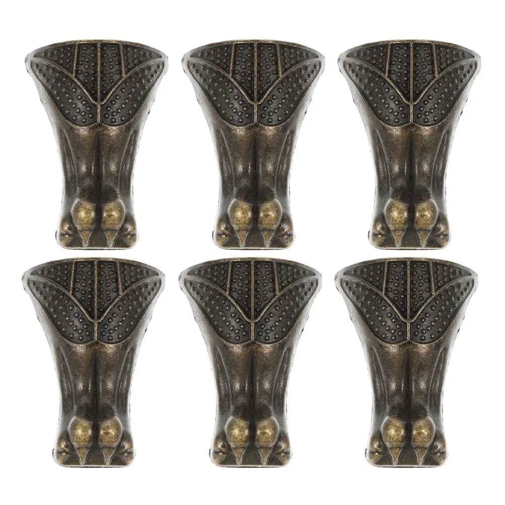 

6 Pcs Furniture Vintage Metal Feet for Wooden Boxes Fittings Zinc Alloy Durable Sturdy Support