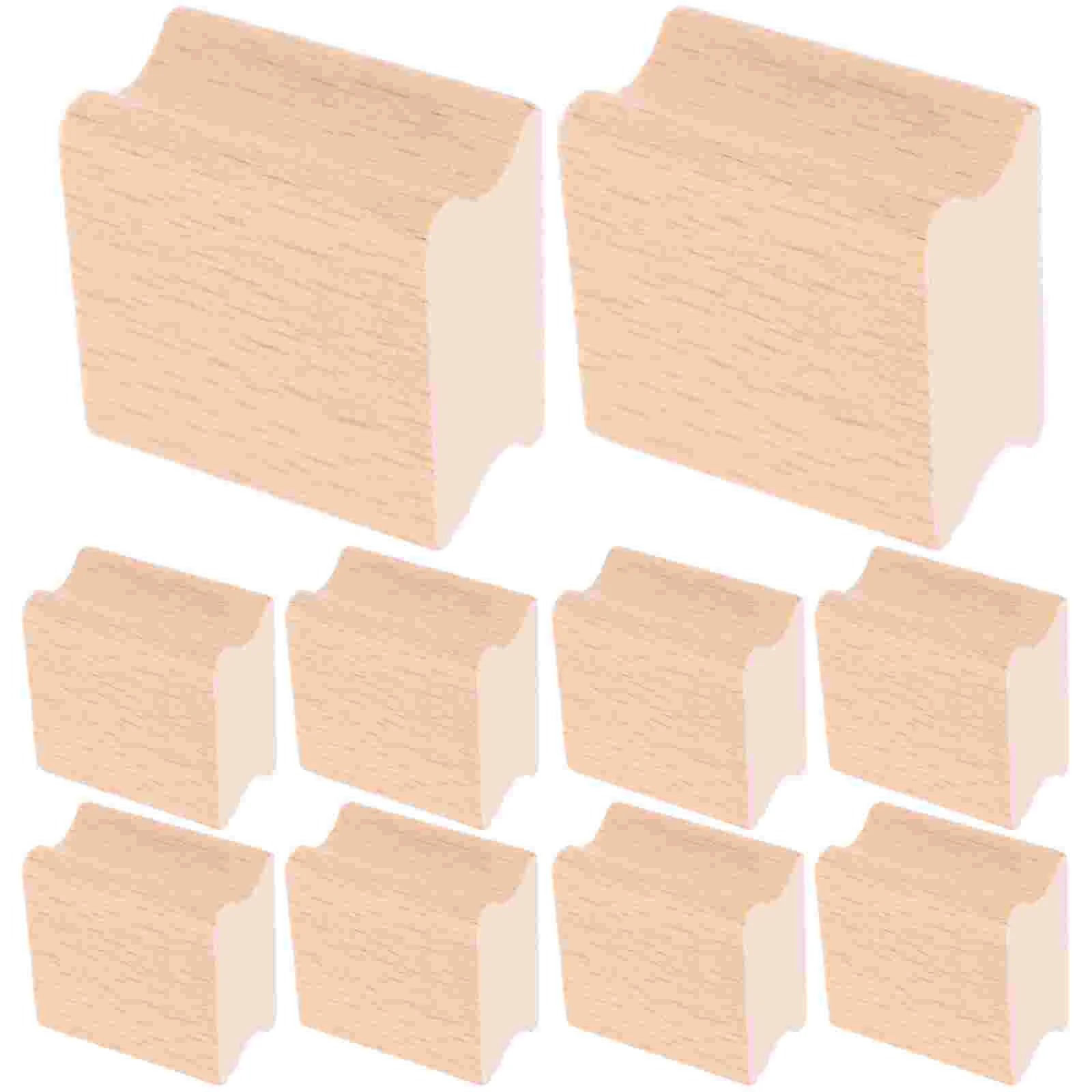 10 Pcs Wooden Seal Blank Cards Stamper Scrapbook DIY Novel Hand Account Craft Tool Self Making Child