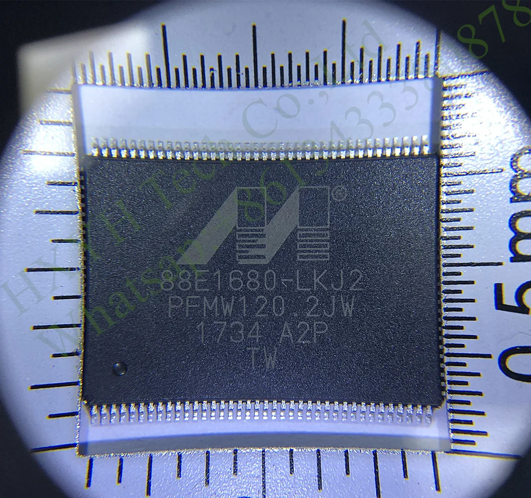 88E1680-A2-LKJ2, 88E1680-LKJ2, LQFP-128 Gigabit Ethernet transceiver chip