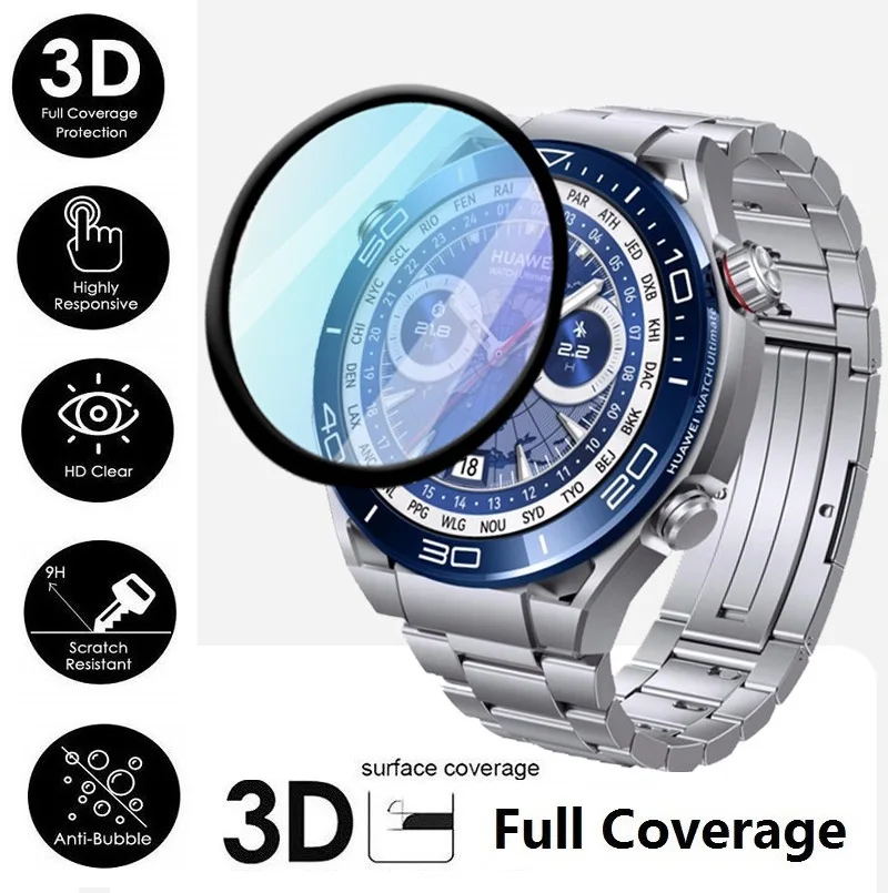 2PCS 3D PMMA Curved Film For Huawei Watch Ultimate Screen Protector Film Tempered Glass For Watch Ultimate Full Cover