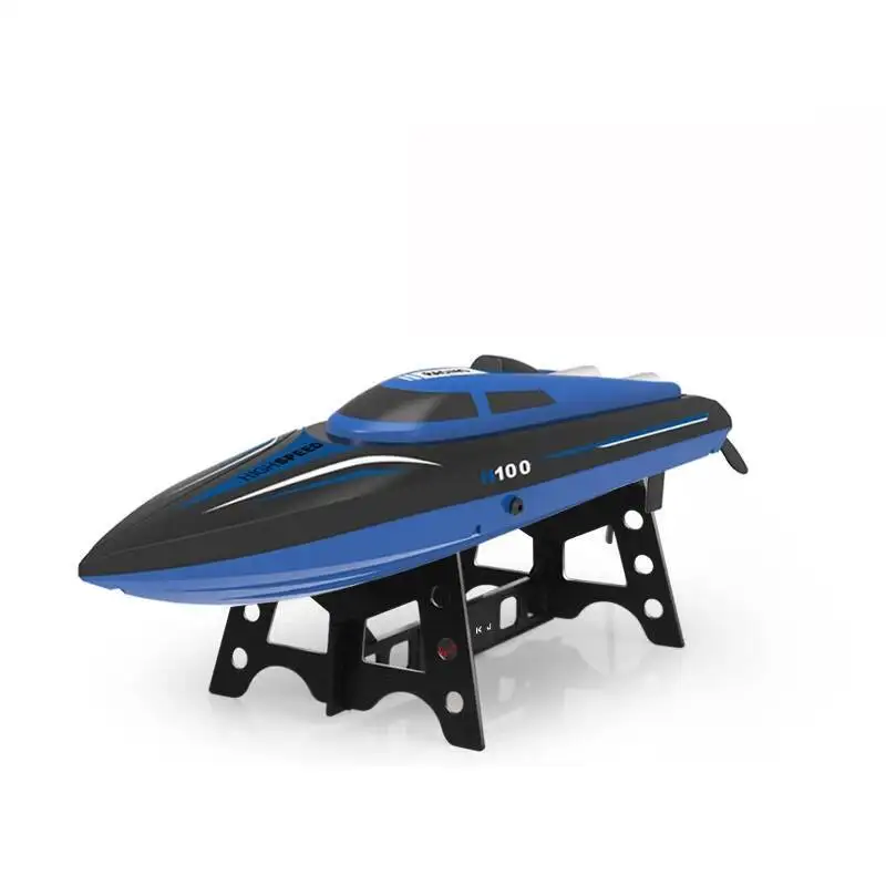 Nuova batteria H100 RC per barca 2.4Ghz 25 km/h ad alta velocità ​ ​ Velocità dell'acqua per barca da corsa telecomandata ​ ​ Regalo di compleanno giocattolo modello barca per bambini