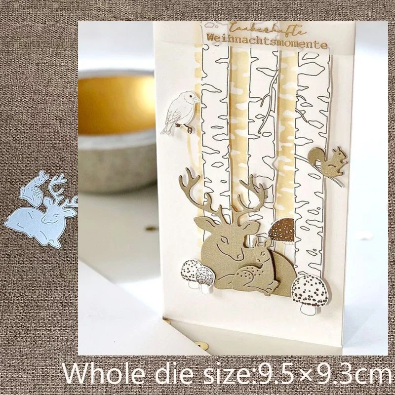 New Design Craft Metal stencil mold Cutting Die Mother and Child Fawn scrapbook die cuts Album Paper Card Craft Embossing