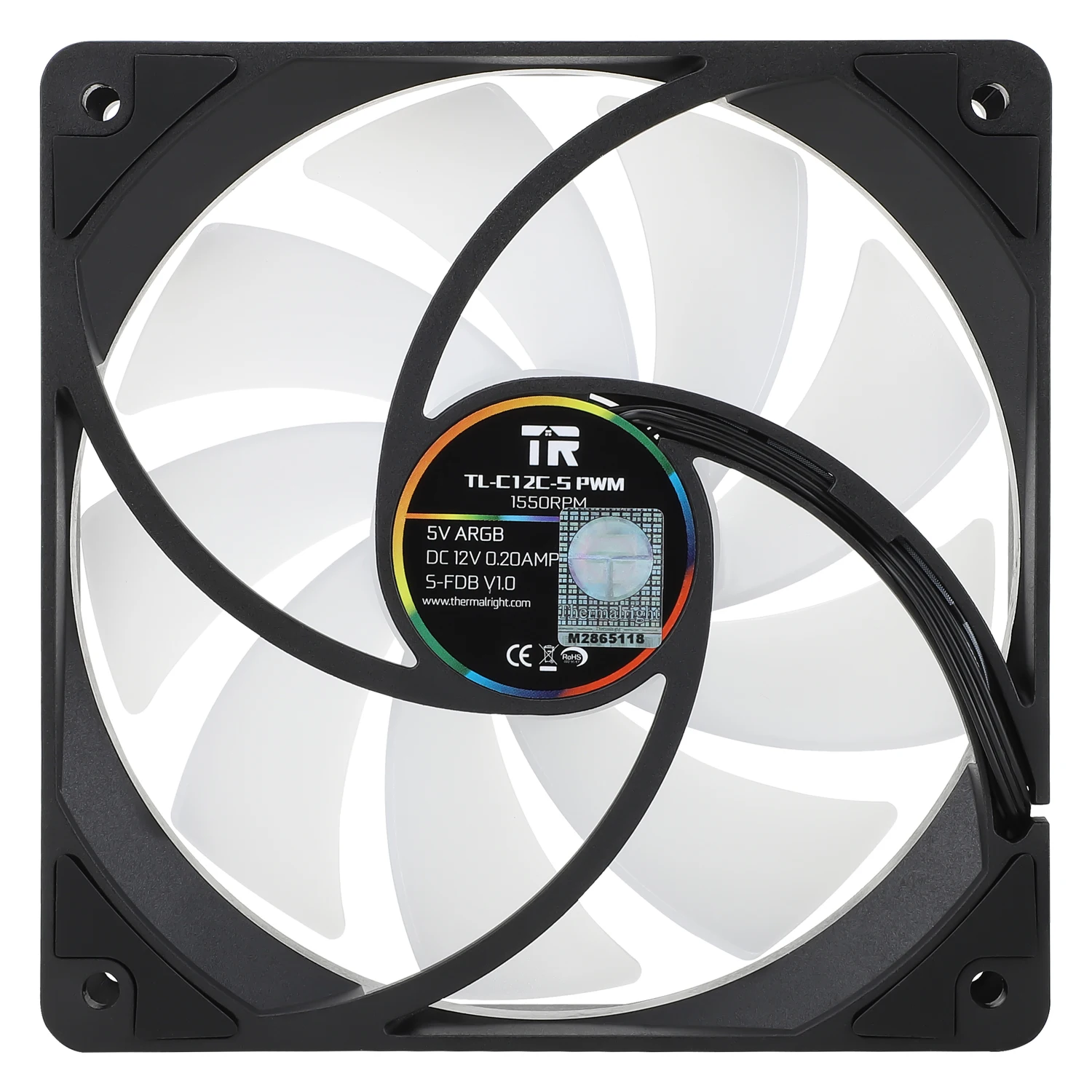 Thermalright-ventilador de refrigeración de 120mm, Enfriador de velocidad ajustable, 5V, 3 pines, ARGB, pc, gamer, argb, caja de ordenador