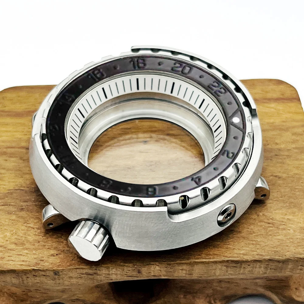 Cassa per orologio al tonno con retro trasparente da 47 mm adatta al movimento NH35 NH36 Fondello trasparente Custodie per orologi in scatola per tonno NH35