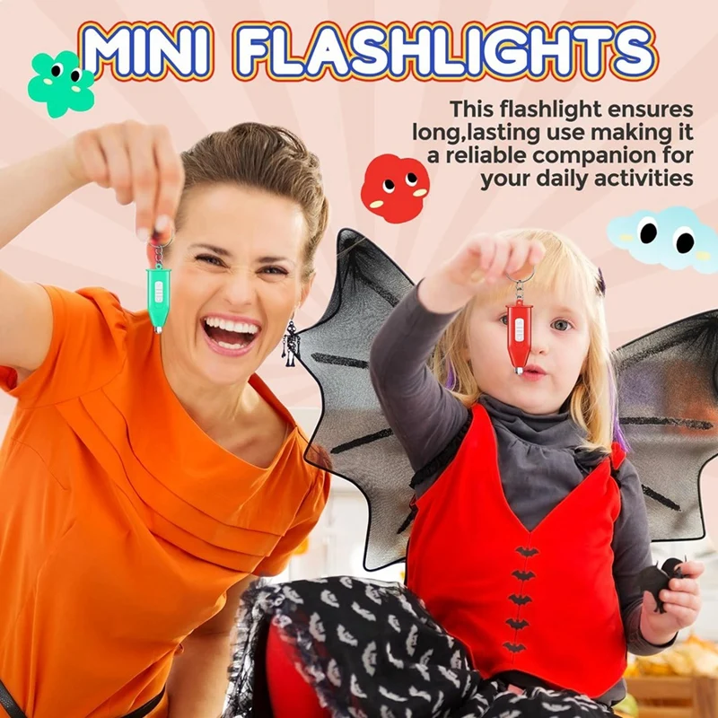 100 Stück Mini Schlüssel bund Taschenlampe LED Taschenlampe Schlüssel bund für Notfall Wandern Camping Party begünstigt Outdoor-Ausrüstung langlebig