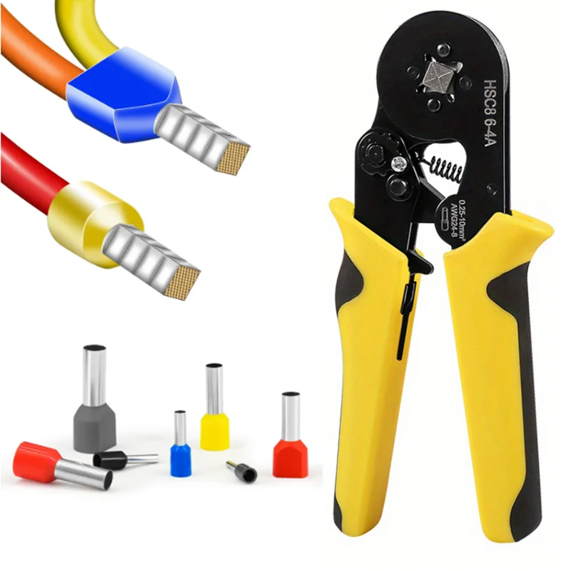 

Ferrule Crimping Tool HSC8 6-4 Electrical Crimper Plier For Wire End Crimp Tube Terminals Electrical Circuit Repair