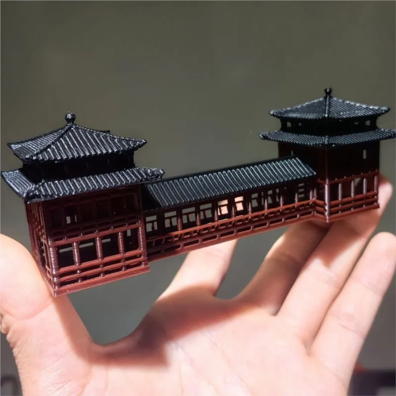 

2025 3D Printing Plastic Chinese Style Ancient Building Models Long Corridor Bridges Micro Landscapes Bonsai Decoration Ornament