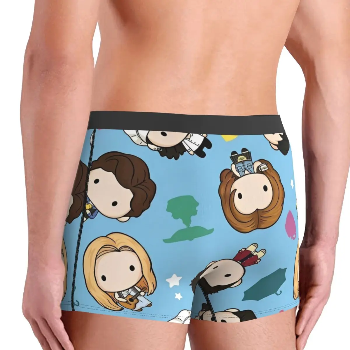 كارتون فريندز كوميدي الملابس الداخلية التلفزيون الأمريكي الذكور السراويل ملخصات تنفس الملاكم السراويل جودة كبيرة الحجم السروال #4