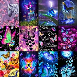 5D Diamond Painting Butterfly Landscape Round Diamond Art Accessories Stitch Special Diamonds Handicraft Living Room Decoration