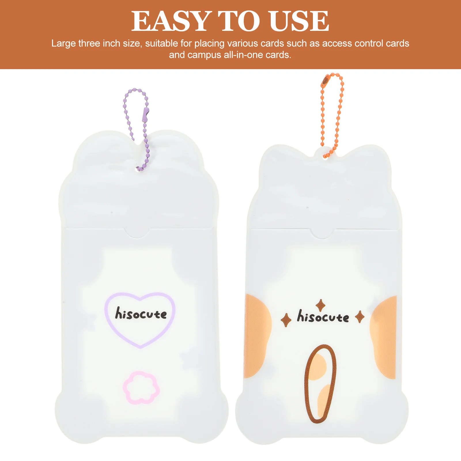 

2pcs Cartoon Animal Card Sleeve Clear Id Badge Holder For Id Cards Credit School Bus Office Name Library Cards Pvc Alloy