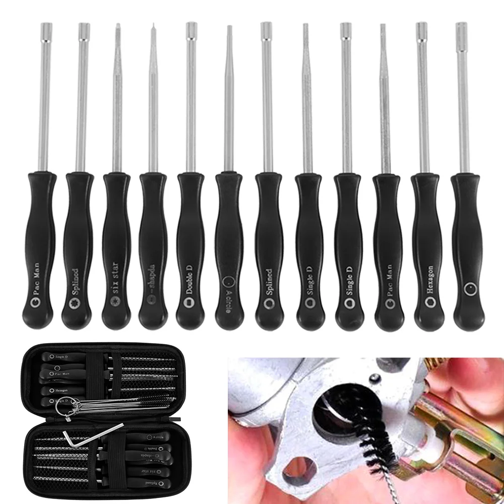 25pcs Professional Carburetor Adjustment Tool Kit Hexagon Socket Screwdriver Set with Cleaning Brush Needle for ZAMA Husqvarna