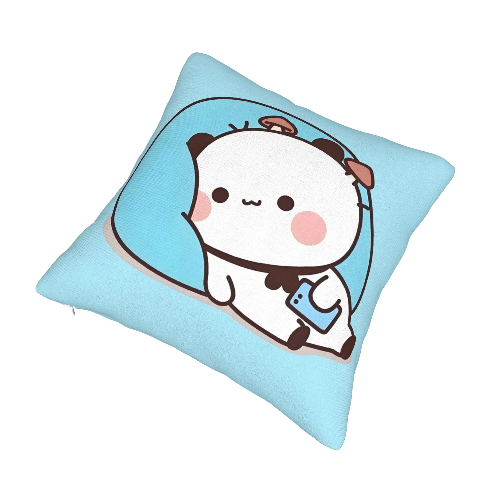 Kawaii Dudu Panda Throw Pillow Home Decoration Anime Bubu  Nordic Cushion Cover Velvet Pillowcase