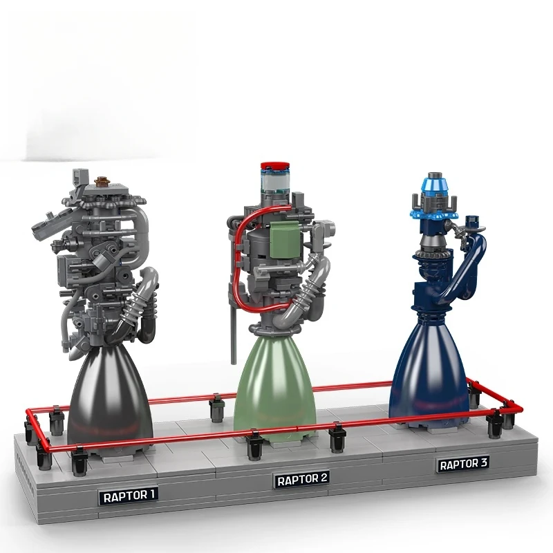 Molde rei 10247 brinquedos de motor de carro técnico o raptor foguete motor bloco de construção montagem conjunto tijolo crianças presente natal