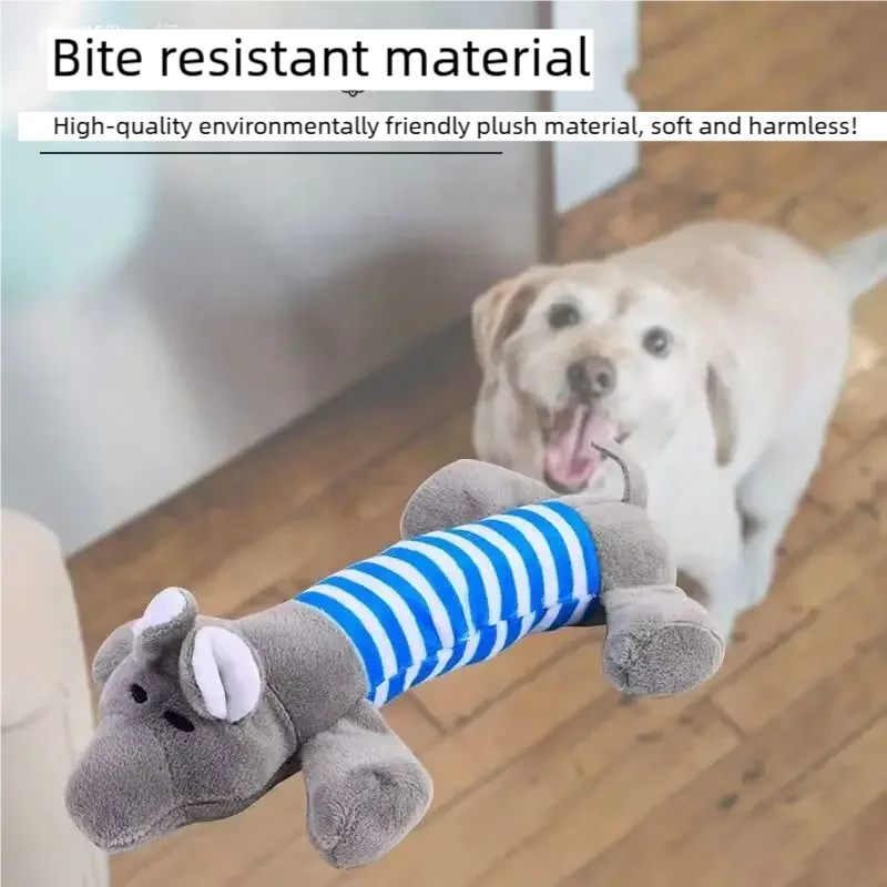 Quietschendes Plüsch-Knochen-Kauspielzeug für Hunde und Welpen – Lustiges Hundespielzeug für das Haustiertraining und als Hundezubehör – Detail 4
