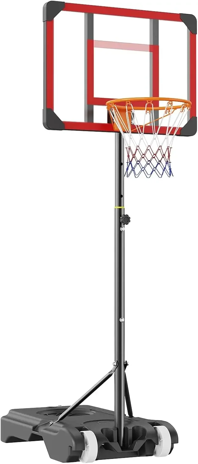 Basketball Hoop, Adjustable Height Portable Backboard Hoop Court, Basketball Hoops Goal