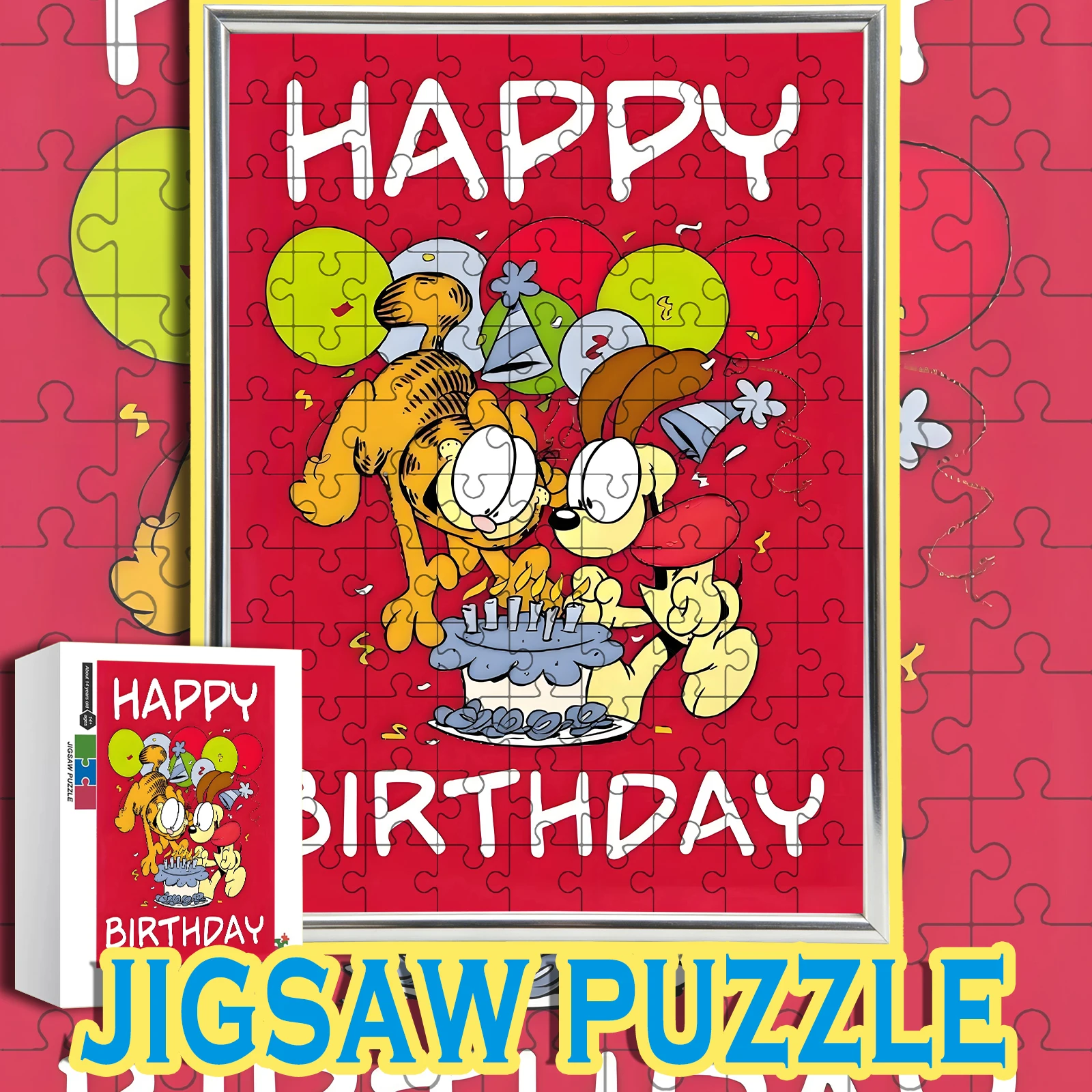 

Cute Cartoon Garfield & Odie Birthday Gift Jigsaw Puzzle 108/200/300/500/1000pcs For Kids