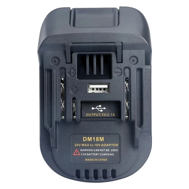 Imagem -02 - Bateria Conversão Dm18m Li-ion Carregador Ferramenta Adaptador para Milwaukee Makita Bl1830 Bl1850 Baterias Full20 v a 18v