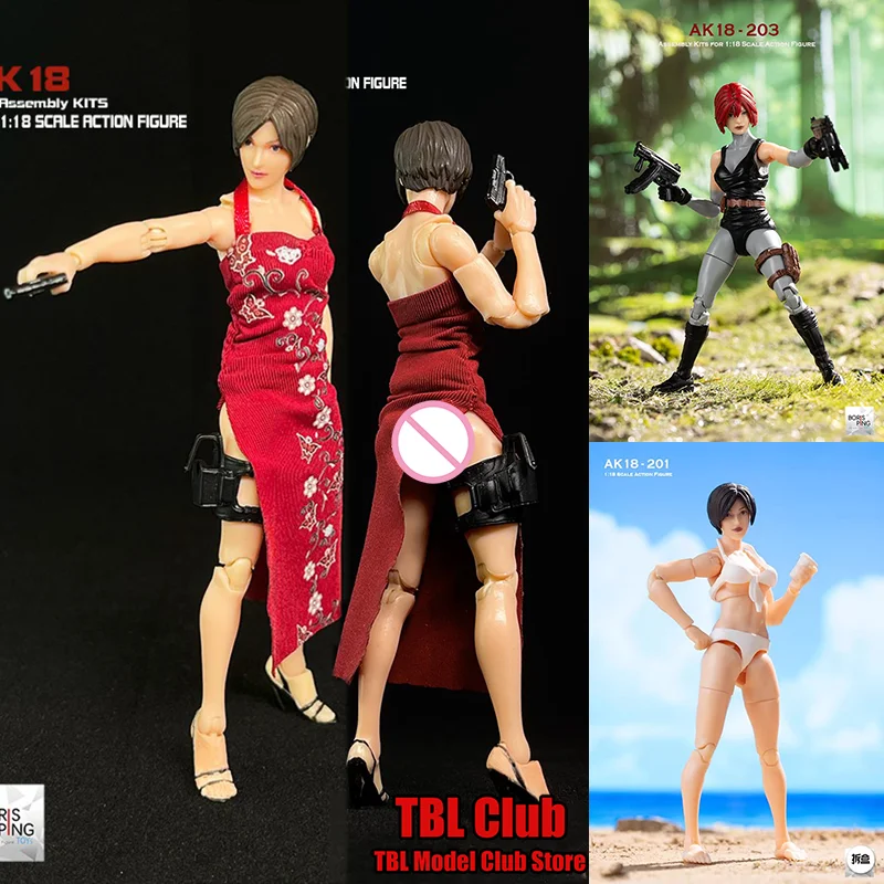 1/18 مقياس المحقق وانغ العمليات السرية فريق الاعتداء إيفينا 3.75 بوصة مجموعة كاملة من شخصيات الحركة في المخزون BORISPING AK18-202/203 #1