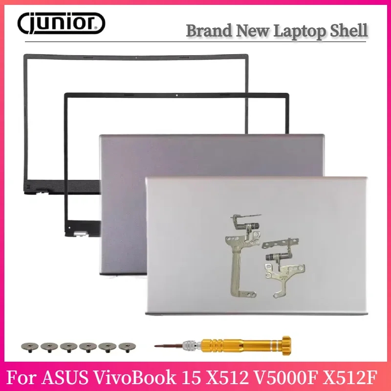 

New For ASUS VivoBook 15 X512 V5000F X512F A512 A512F F512 Notebook LCD Back Cover Front Frame Hinges Laptop Accessories