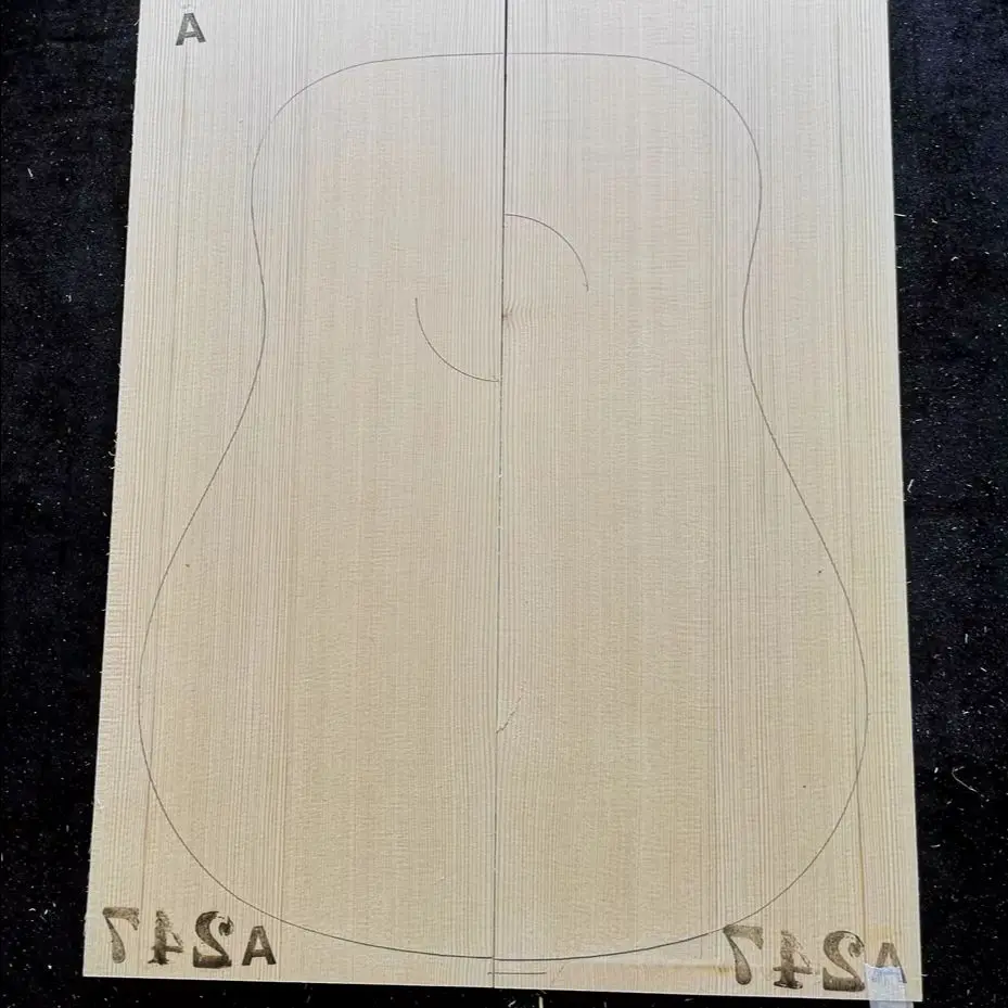 HUATOOL-A  European Spruce Top Alpine White Pine Solid Body Professional Guitar Material