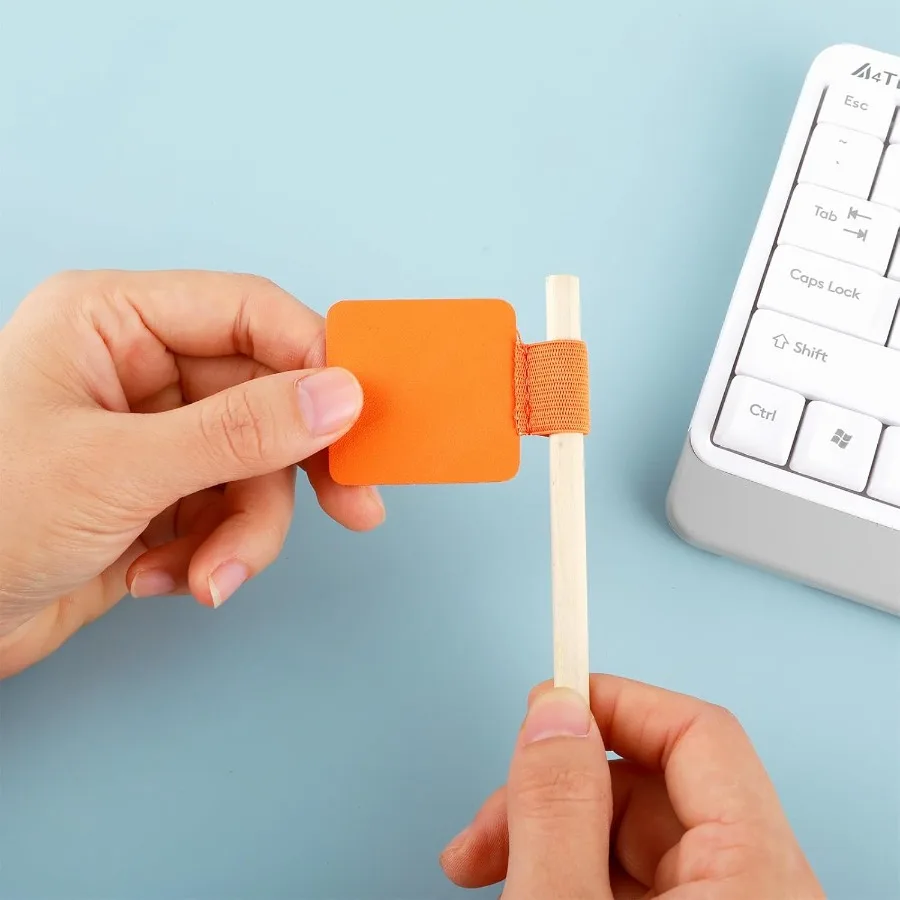 6 حزمة من حوامل حلقة القلم ذاتية اللصق من الجلد حامل القلم الرصاص المرن حامل القلم الملون وسادة التحريك مصممة لأجهزة الكمبيوتر المحمولة Jourls D #5