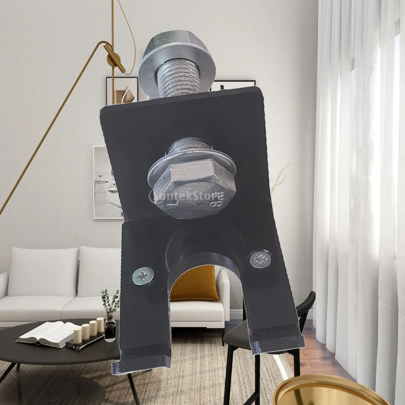 Vertical Barbell Hanger with Rubber Pad Space Saving Weight Storage Wall Organizer for Home Fitness