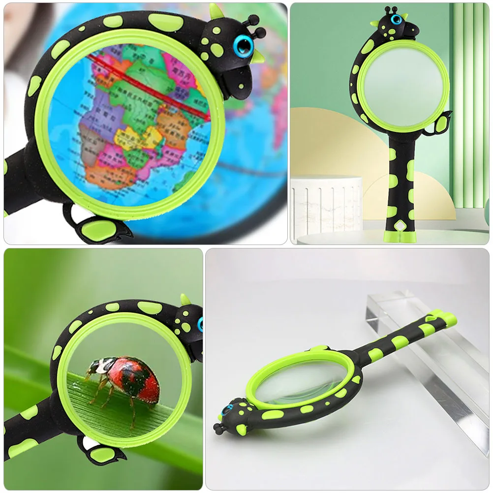 

Giraffe Shaped Magnifying Glass Adorable Kids Magnifier Cartoon Explore Magnifier Portable Reading Accessory for Children
